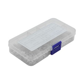 Sarini 350-Piece White Nylon Bolts, Nuts, Washers, M3 Combination Cross Bolt Set with Round Head and Plastic Insulation