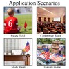 4Pcs Black Desk Flag Holders, 1 Hole Plastic Mini Flag
