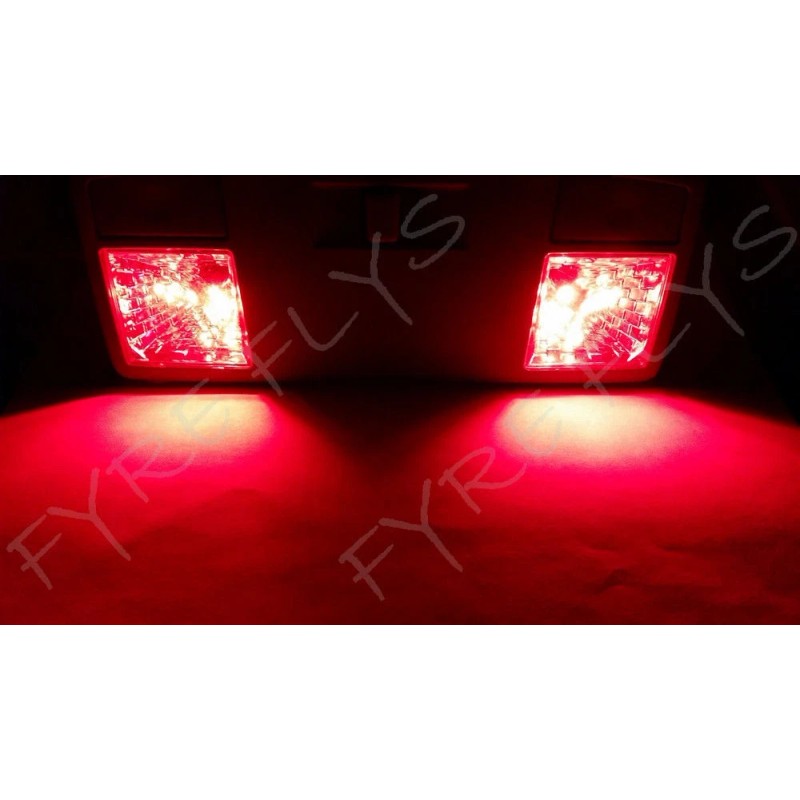 FYRE FLYS 6x Red LED lights interior package kit for