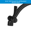 Voolan All Metal Shower Head Extension Arm, 14 Inch Curved