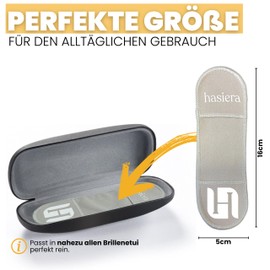 hasiera 4X Brillenputztücher Optikerqualität - super sanft & saugstark – 16 x 5cm – Wiederverwendbare Putztücher – Mikrofaser Brillenputztuch