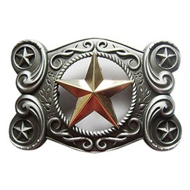 Urban Backwoods Western Star VIII Belt Buckle for Interchangeable Belt Buckle, silver