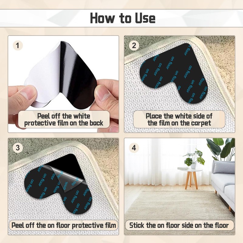 UCINNOVATE 20X Rug Gripper, Non-Slip Rug Pads, Rug Gripper for