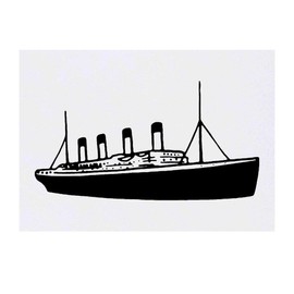 Azeeda 'Titanic' Temporäres Tattoo - Historischer Ozeandampfer Nautische Grafik - Hautfreundlicher & Ungiftiger Abziehbild · Wasserfest (TO00026142)