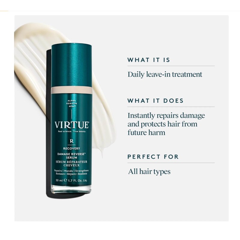 Virtue Recovery Damage Reverse Serum 1.7 Oz 50 mL -