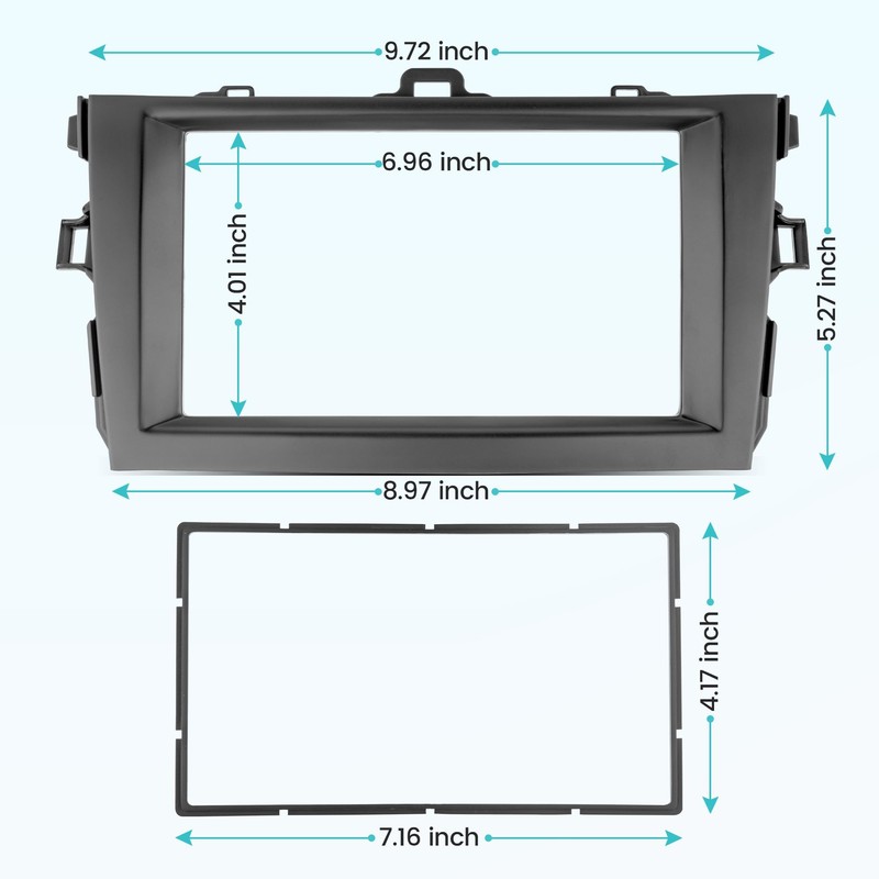 NuIth Double DIN Radio Installation Dash Kit W/Radio Wire Harness