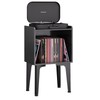 Record Player Stand, Vinyl Record Storage Table, Black