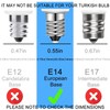 Suiyueshentou 2-Pack E14 LED Bulb, 4W Equivalent 40W, Dimmable Warm