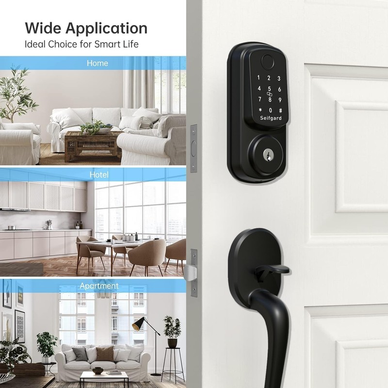 Keyless Entry Door Lock with Handle Set, Smart Door Lock