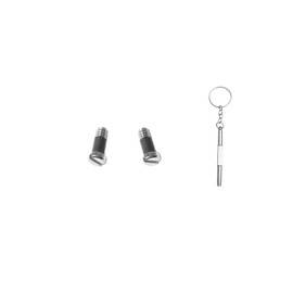 Replacement Screws for Oakley Holbrook Metal OO4123 Sunglasses Repair Kit (Set of 2),Screwdriver (Silver)