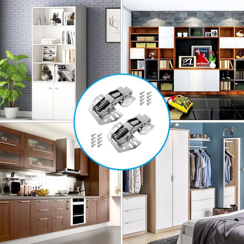 XINHAITC 2 Pcs Cabinet Lid Support Hinges Swing Up Flap