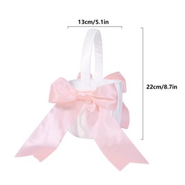 Flower Girl Basket, White Wedding Flower Basket Flower Girl Scatter Basket, Flower Basket Wedding for Wedding Ceremony