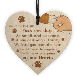 RED OCEAN Memorial Gift For Dog Cat Lover Memorial Pet Sign Keepsake Gift For Family Wood Heart