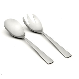 Oneida Nocha - Ensalada de cubiertos para uso diario, 2 piezas, acero inoxidable 18/0, juego de cubiertos