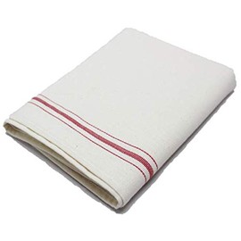 Japanese Pot Towel, Red Line, 1.7 x 3.7 inches (43 x 95 mm), Professional Use, 3 Pieces
