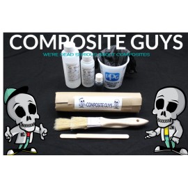 Composite Guys 2X2 TWILL CARBON FIBER FABRIC 6" X 50" LAMINATING SKINNING KIT *COMPOSITE GUYS*