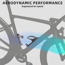 Mixed Bike Water Bottle Cage Holder 2 Pack, Carbon Fiber Reinforced, Lightweight Universal Road Bikes Cage Holder for MTB & Gravel Bicycles, Includes Mounting Screws & Tool, Easy Install, Black