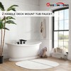 GUOYINDONG Matte Black Roman Tub Faucet, 3 HoleWaterfall Bath Tub