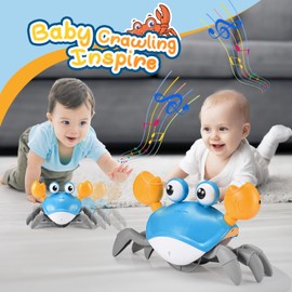 Veopoko Crawling Crab Toy, Baby Sensory Toys 0 6 Months Gifts for 1 2 3 4 Year Olds Girls Baby Toys 6 To 12 Months 1 2 3 4 Year Old Boy Toys Montessori Toys for Babies 6-12 Months Kids Toys Age 1-4