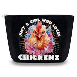Sugchairo Chicken Lover Gifts for Lovers Women Birthday Gifts for Farm Animal Lovers Cosmetic Bag Small Makeup Pouch