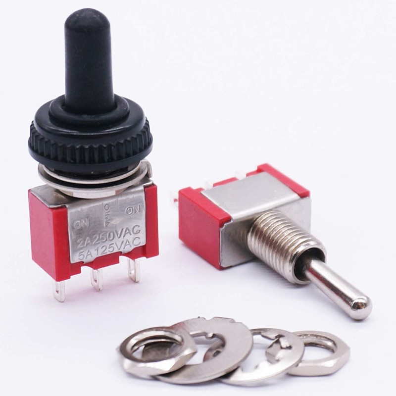 mxuteuk 10Pcs Mini Toggle Switch SPDT 3 Position 3 Pins
