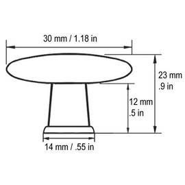 100 Pack Black 1-1/8" (30mm) Diameter Kitchen Cabinet Drawer Hardware Wheat Round Knobs 119-30