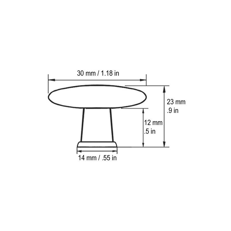 100 Pack Black 1-1/8" (30mm) Diameter Kitchen Cabinet Drawer Hardware