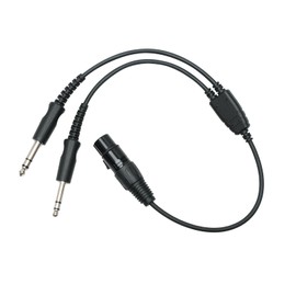 HEOPBIRD Aviation Headset Adapter for Airbus 5-Pin XLR to GA Dual Plugs
