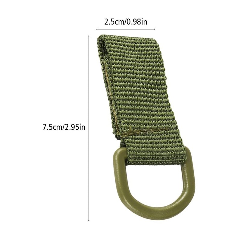 DONGKER 5PCS Tactical Molle D Hanging Buckle,Nylon Webbing D-Buckle for