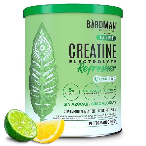 BIRDMAN Creatine Refresher Creatina Monohidratada con Electrolitos, Magnesio y Vitaminas