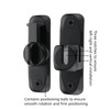 FIREFLYWEB Flip Door Latch Black 180 Degree Heavy Duty Bar