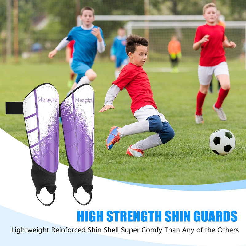 Shin Guards Soccer Youth with Ankle Protection Shin Pads for
