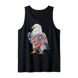Colorful Eagle With Flag Patriotic Graphics Bundle Tank Top