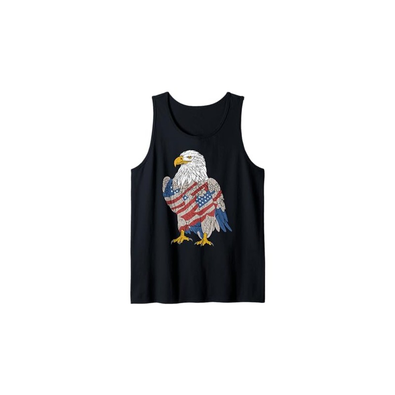 Colorful Eagle With Flag Patriotic Graphics Bundle Tank Top