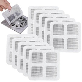 30 Pegatinas Desechables de Malla para Drenaje de Ducha, Pegatinas para el Filtro de Drenaje del Piso, Tapón de Pelo Cuadrado para Drenaje de Ducha para Cocina, Fregadero, Bañera