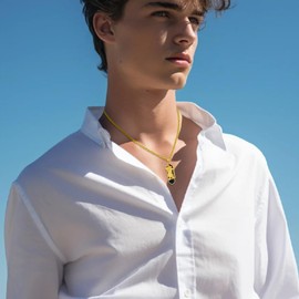 Vavacoy Saint Christopher Necklace for Men Women 925 Sterling Silver Travelers Amulet Patron Saint Christopher Pendant with Black Onyx Religious St Christopher Jewelry