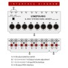 LYNEPAUAIO B066 Mini Stereo 8 Channel Passive Mixer RCA Portable