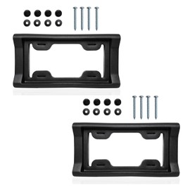 Vaygway License Plate Bumper Guard- Black Universal Rubber License Plate Mount Protector, 2.3" Thick- Protects Bumper from Scratches and Dents, Universal Fit for Car, Van- Screws Included (2 Pack)