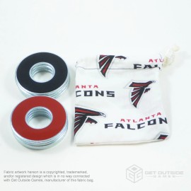 Get Outside Games 8 VVashers™ w/ Atlanta Falcons Fabric Bag | Washer Toss / Washer Game Washers