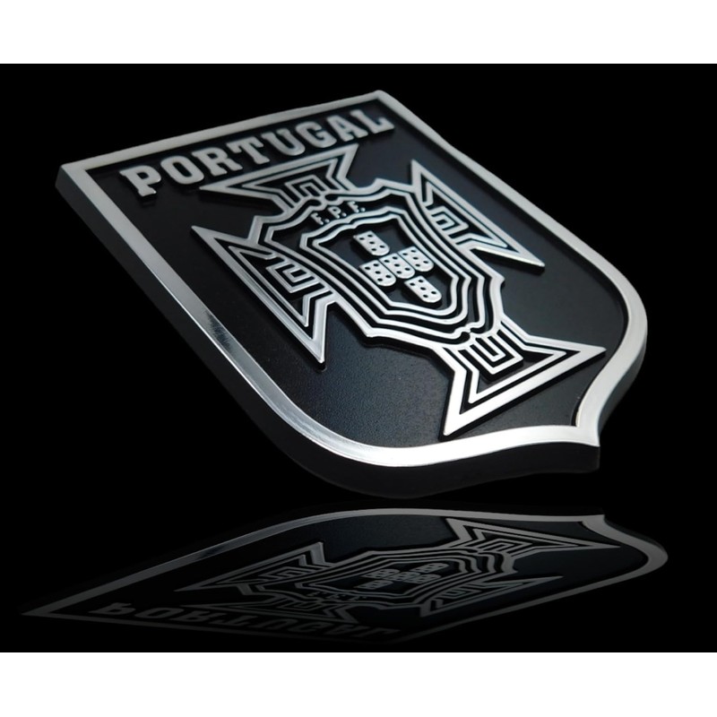 Portugal Crest Black Chrome Plastic car Emblem Decal Sticker Crest