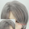 RENERSHOW Layered Bob Short Gray Wigs for Women Mixed Gray