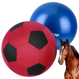 ANC POP Herding Ball for Horse Ball & Cover 40" Large for Play Herding Ball Horse Toys for Horse (Red & Black)
