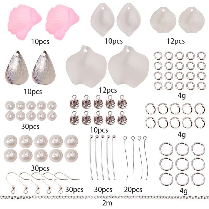 SUNNYCLUE 1 Box DIY 10 Pairs Frosted Acrylic Calla Lily