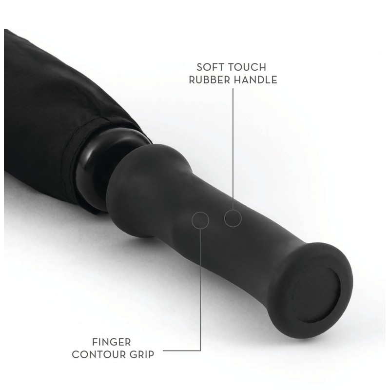 SHEDRAIN Windjammer Vented Manual Golf Stick Black Umbrella, 1 EA