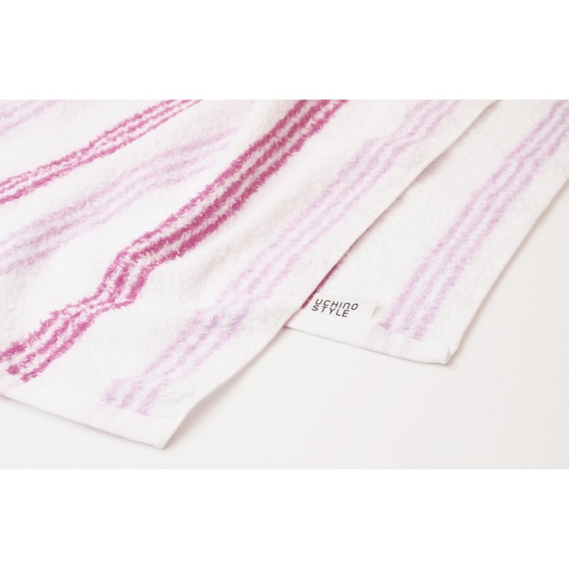 UCHINO 8807Y619 Bath Towel, Oboro Stripe C, Thin, Light and