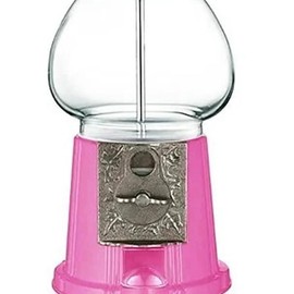 Hot Pink 15" Classic Gumball / Candy Dispenser with Antique style Stand
