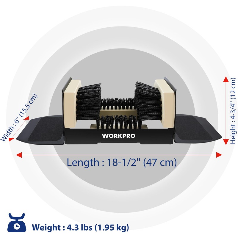 WORKPRO Boot Brush Scraper Outdoor, Shoe Cleaner Brush, Boot Scrubber