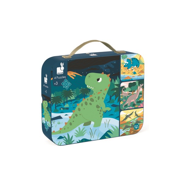 Janod 4 In 1 Progressive Puzzles Dinosaurs Ages 3+ |