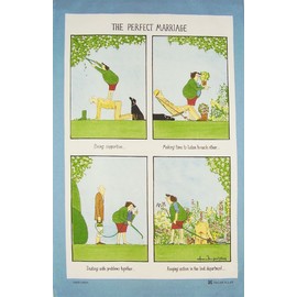 Samuel Lamont The Perfect Marriage Cotton Tea Towel, Blue, One Size
