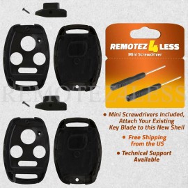 Remotez4less 2 For 2011 2012 2013 Honda Civic EX Keyless Remote Key Fob Uncut Shell Case